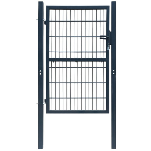 vidaXL 2D Fence Gate (Single) Anthracite Grey 106 x 170 cm