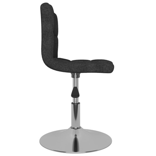 vidaXL Swivel Dining Chairs 2 pcs Black Fabric