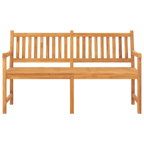 vidaXL 3-Seater Garden Bench with Table 150 cm Solid Teak Wood