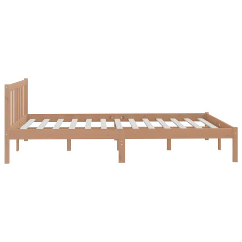 vidaXL 810080 vidaXL Bed Frame without Mattress Honey Brown Solid Wood 120x200 cm