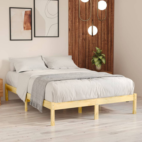 vidaXL Bed Frame Solid Wood Pine 200x200 cm