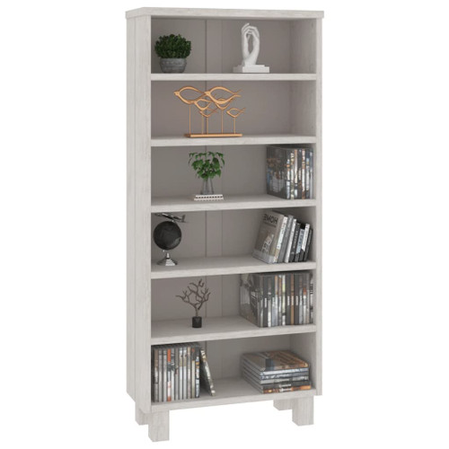 vidaXL CD Cabinet HAMAR White 45x18x100 cm Solid Wood Pine
