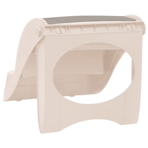 vidaXL Folding 3-Step Dog Stairs Cream 50x38x38 cm Plastic vidaXL Folding 3-Step Dog Stairs Cream 50x38x38 cm Plastic