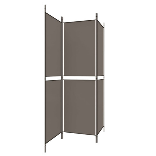 vidaXL 3-Panel Room Divider Anthracite 150x180 cm Fabric