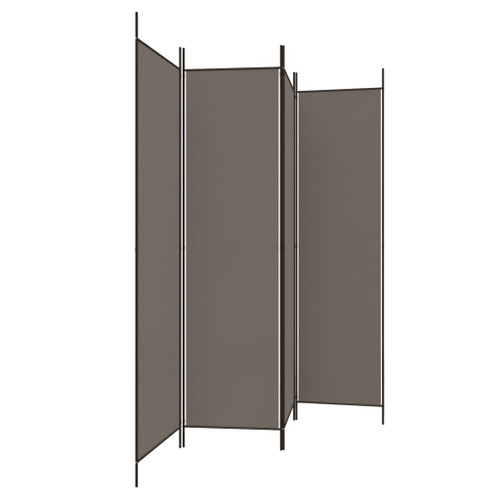 vidaXL 4-Panel Room Divider Anthracite 698x180 cm Fabric