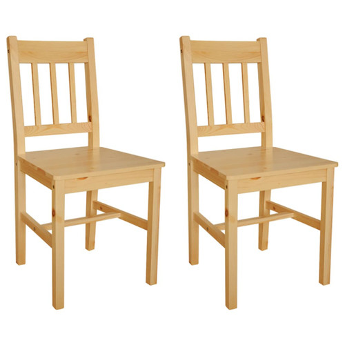 vidaXL Dining Chairs 2 pcs Pinewood