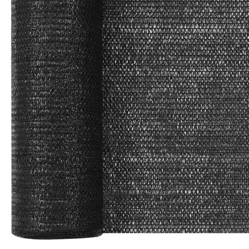 vidaXL Privacy Net Black 1.5x25 m HDPE 75 g/m²