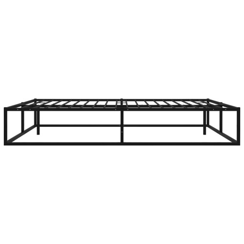 vidaXL Bed Frame Black Metal 180x200 cm Super King