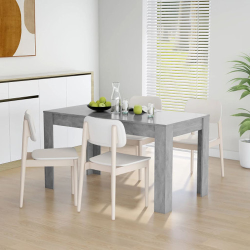 vidaXL Dining Table Concrete Grey 140x74.5x76 cm Engineered Wood