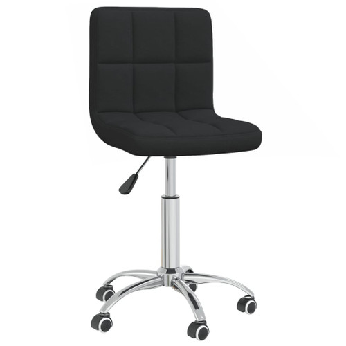 vidaXL Swivel Dining Chair Black Fabric