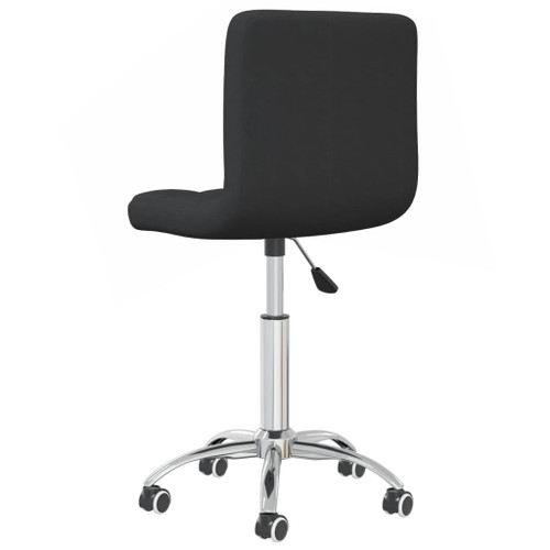 vidaXL Swivel Dining Chair Black Fabric