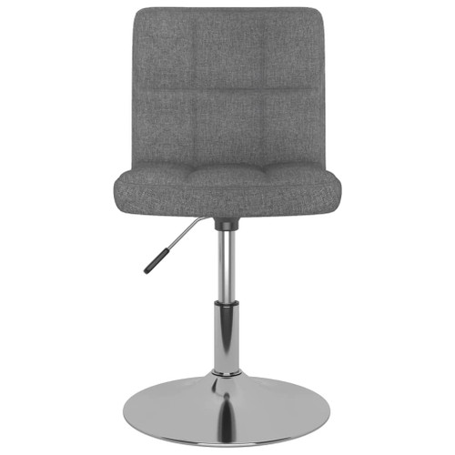 vidaXL Swivel Dining Chairs 6 pcs Light Grey Fabric