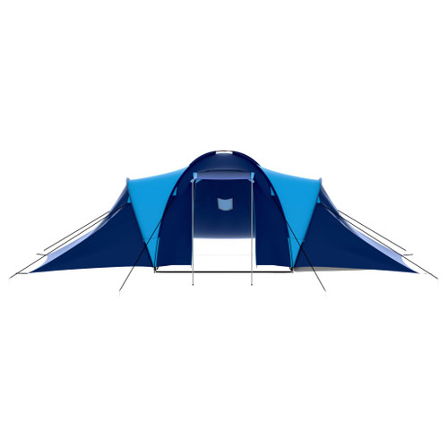vidaXL Camping Tent Polyester 9 Persons Blue-dark Blue