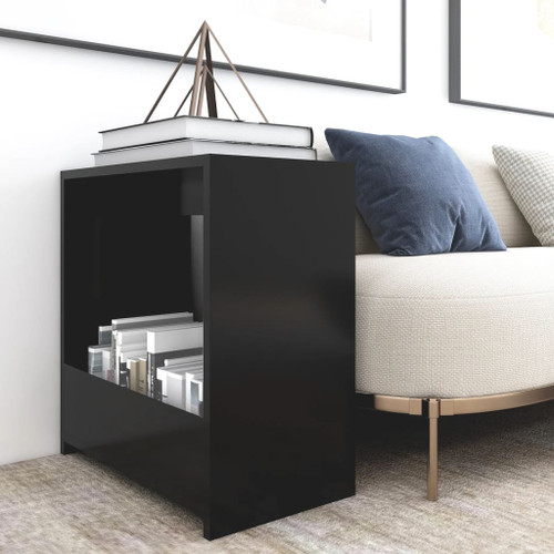 vidaXL Side Table Black 50x26x50 cm Engineered Wood