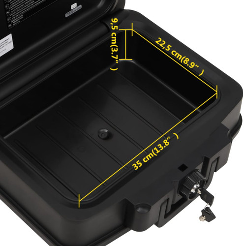 vidaXL Safe Box Black 44x37x16.5 cm vidaXL Safe Box Black 44x37x16.5 cm