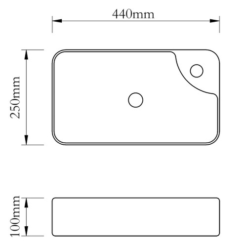 vidaXL Ceramic Bathroom Sink Basin with Faucet Hole White vidaXL Ceramic Bathroom Sink Basin with Faucet Hole White