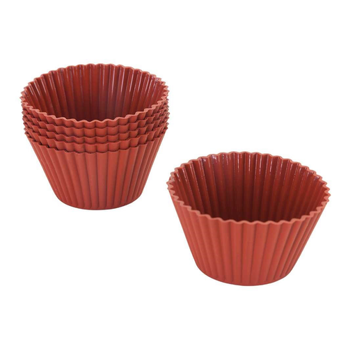 Metaltex Silicone Set 6 Muffin Cups Flex Diameter 7 cm Brown