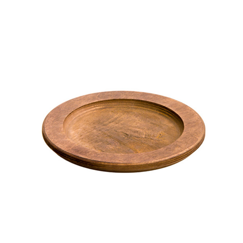 Lodge Wooden Round Wood Underliner Walnut Stain 24 cm