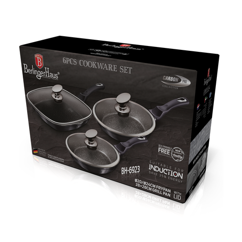 Berlinger Haus 6 Pieces Frypan Set Metallic Line Carbon Pro Collection