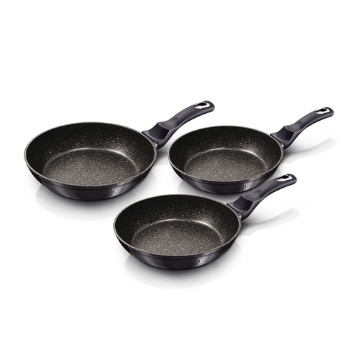 Berlinger Haus 3 Pieces Round Frypan Set Metallic Line Carbon Pro Collection