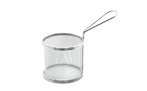 Vague Stainless Steel Round Fry Basket with Handle