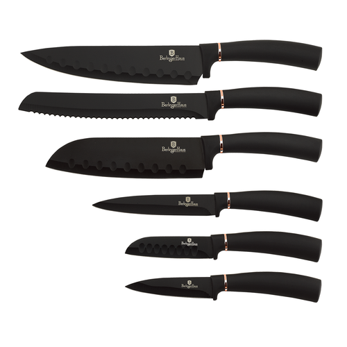 Berlinger Haus 6 Pieces Knife Set Black Rose Gold Collection