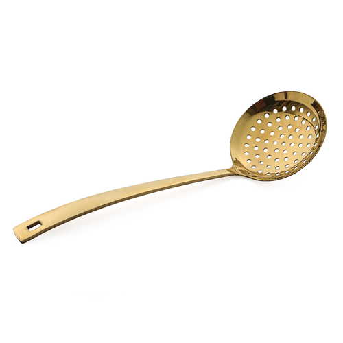 Stainless Steel Gold Skimmer Spoon 14"
