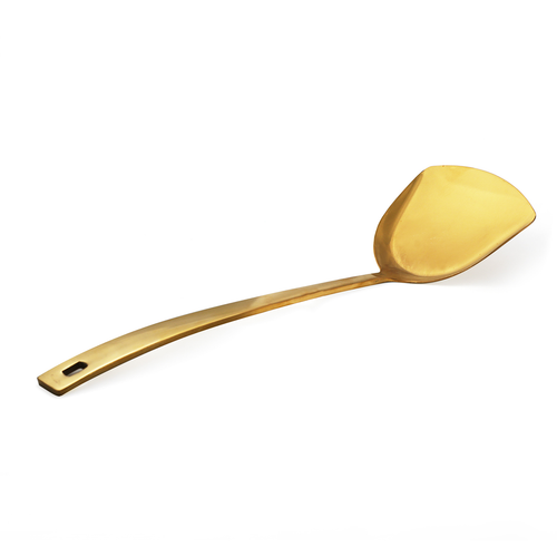 Stainless Steel Gold Turner Spoon 14"