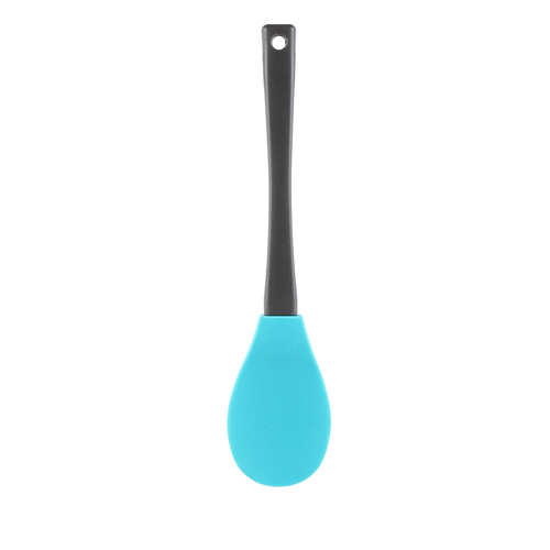 Vague Silicone Blue Serving Spoon with Handle