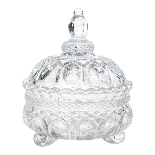 City Glass Marseille Candy Bowl with Cover 1.1 Liter