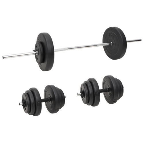 vidaXL Barbell and Dumbbell with Plates 60 kg