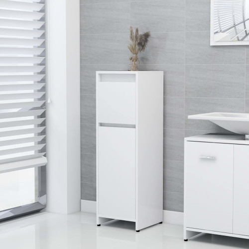 vidaXL Bathroom Cabinet White 30x30x95 cm Engineered Wood