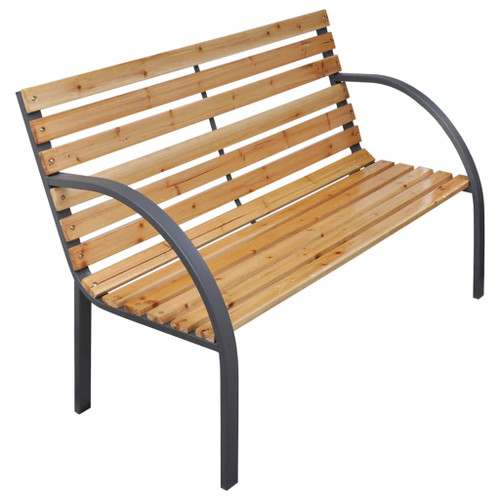 vidaXL Garden Bench 112 cm Solid Wood Fir