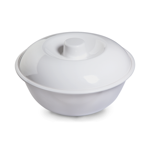 Vague Melamine Soup Bowl with Lid 10"