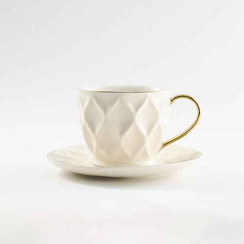 Rose Porcelain Milk Cup and Saucer 12 Pieces Set 200 ml RS-2323