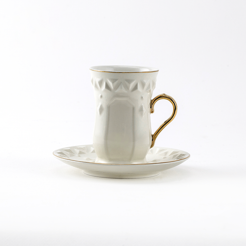 Rose Porcelain Tea Cup and Saucer 12 Pieces Set 200 ml RS-2121