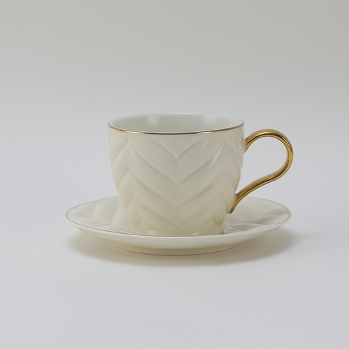 Rose Porcelain Milk Cup and Saucer 12 Pieces Set 200 ml RS-1919