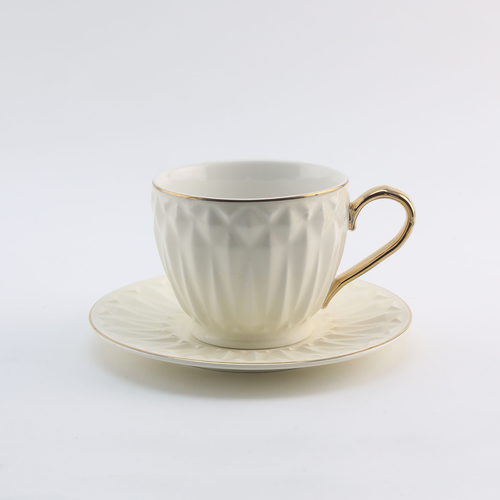 Rose Porcelain Milk Cup and Saucer 12 Pieces Set 200 ml RS-1818