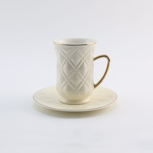 Rose Porcelain Tea Cup and Saucer 12 Pieces Set 200 ml RS-1717
