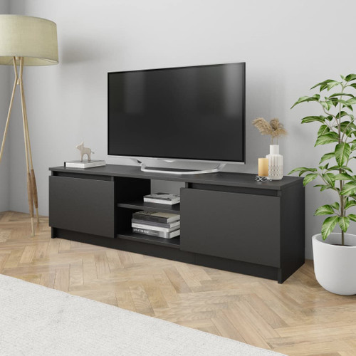 vidaXL TV Cabinet Black 120x30x35.5 cm Engineered Wood