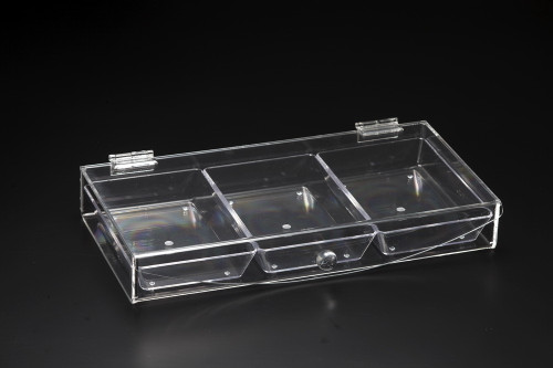 Vague Acrylic Candy Box with 3 Compartment 37 cm