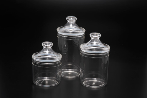 Vague Acrylic Long Clear Jar Medium