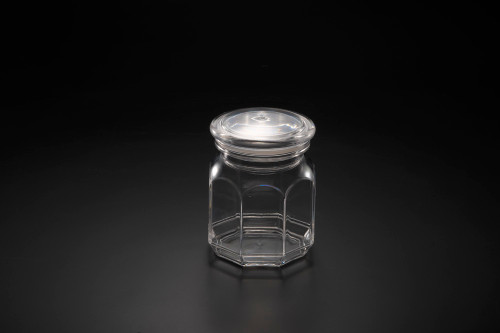 Vague Acrylic Clear Belly Jar Medium