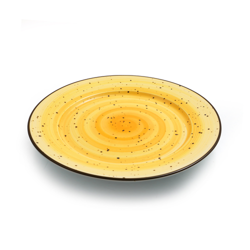 Porceletta Yellow Color Glazed Porcelain Flat Plate 30.5 cm / 12"