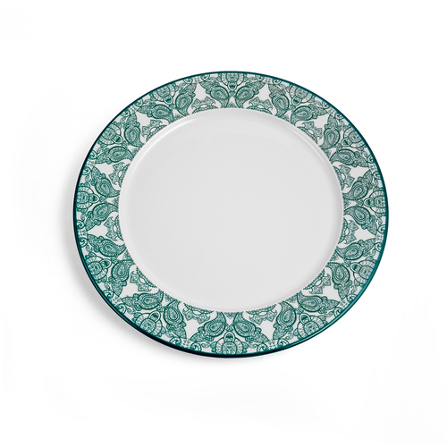 Che Brucia Arabesque Green Porcelain Flat Plate 30 cm / 12"