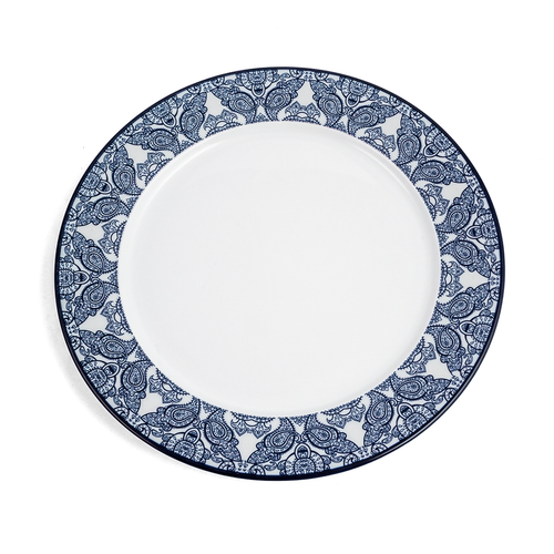 Che Brucia Arabesque Blue Porcelain Flat Plate 30 cm / 12"