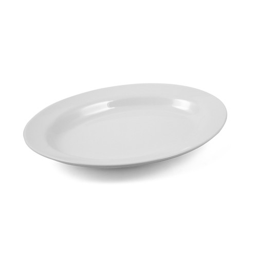 Vague Melamine Deep Oval Plate 13"