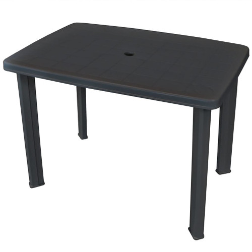 vidaXL Garden Table Anthracite 101x68x72 cm Plastic