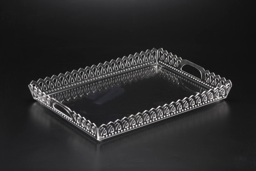 Vague Acrylic Castle Tray Large Clear