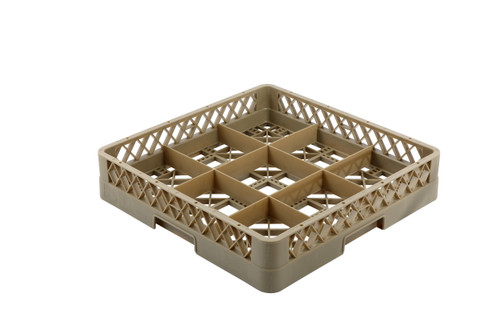 Jiwins Plastic 9-compartment Glass Rack Beige